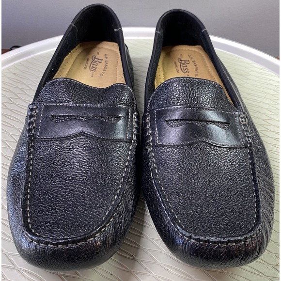G. H. Bass & Co. Men's Leather Monte Black Pebbled Penny Loafer   Shoes Sz.11.5 - Picture 2 of 9